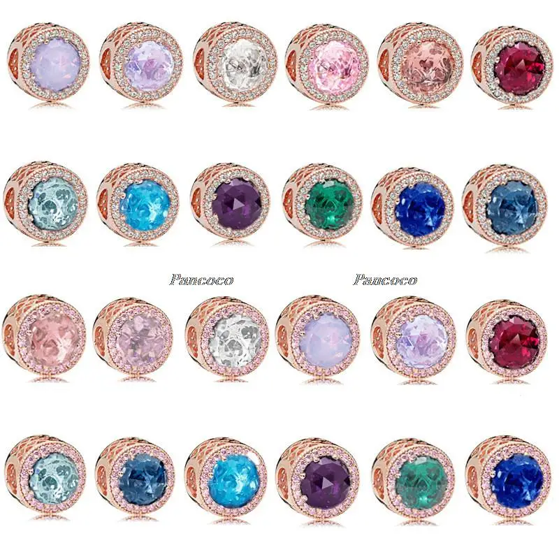 925 Sterling Silver Rose Radiant Hearts With Pink & Clear Crystal Beads Fit Pandora Bracelet & Necklace DIY Jewelry 
925 Sterling Silver Rose Radiant Hearts With Pink & Clear Crystal Beads Fit Pandora Bracelet & Necklace DIY Jewelry