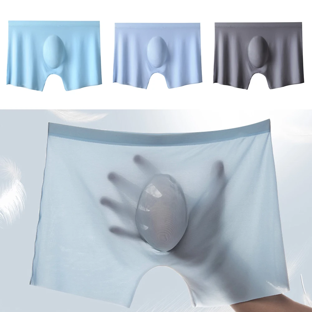 Summer Ice Silk Men Underpants Transparent Boxer Shorts Ultra Thin Sheer Breathable Comfortable Stretchy Quick-Drying Underpants
Summer Ice Silk Men Underpants Transparent Boxer Shorts Ultra Thin Sheer Breathable Comfortable Stretchy Quick-Drying Underpants