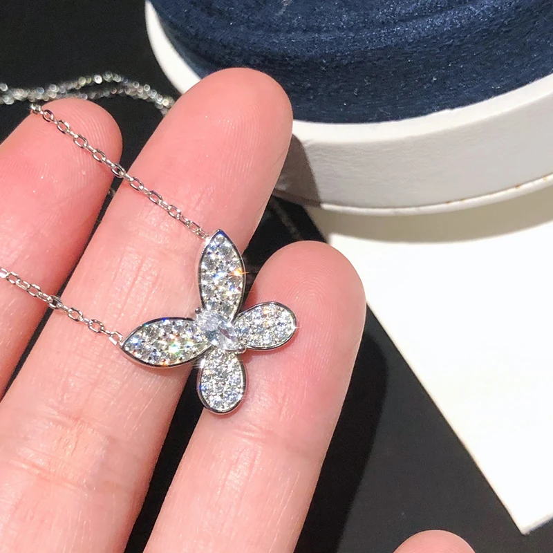 Women's Fashion Full Zircon Butterfly Goose Pendant Necklace S925 Sterling Silver Luxury Brand High Quality Jewelry Logo Gift
Women's Fashion Full Zircon Butterfly Goose Pendant Necklace S925 Sterling Silver Luxury Brand High Quality Jewelry Logo Gift
