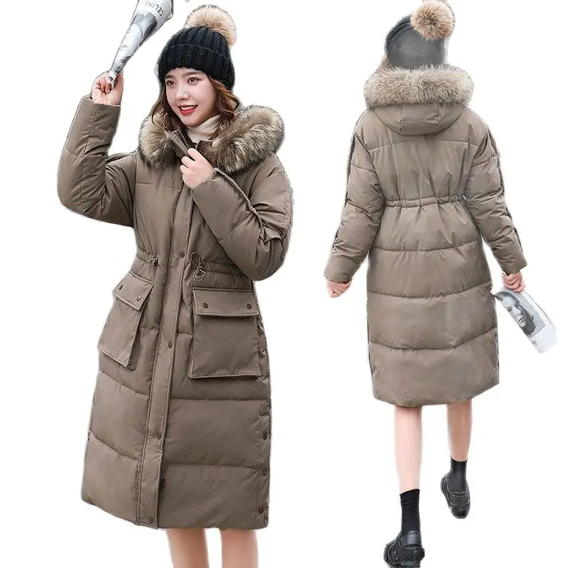 Big Fur Collar Hooded Women's Winter Puffer Jacket 2021 Korean Casual Plus Size Long Coat Women Thick Warm Cotton Parkas Woman
Big Fur Collar Hooded Women's Winter Puffer Jacket 2021 Korean Casual Plus Size Long Coat Women Thick Warm Cotton Parkas Woman