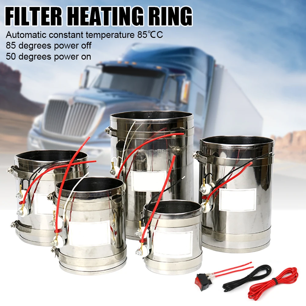 12V/24V 120W Diesel Filter Heater Constant Temperature Adjustable Size Stainless Steel Electric Heating Ring for Car Truck Boat
12V/24V 120W Diesel Filter Heater Constant Temperature Adjustable Size Stainless Steel Electric Heating Ring for Car Truck Boat