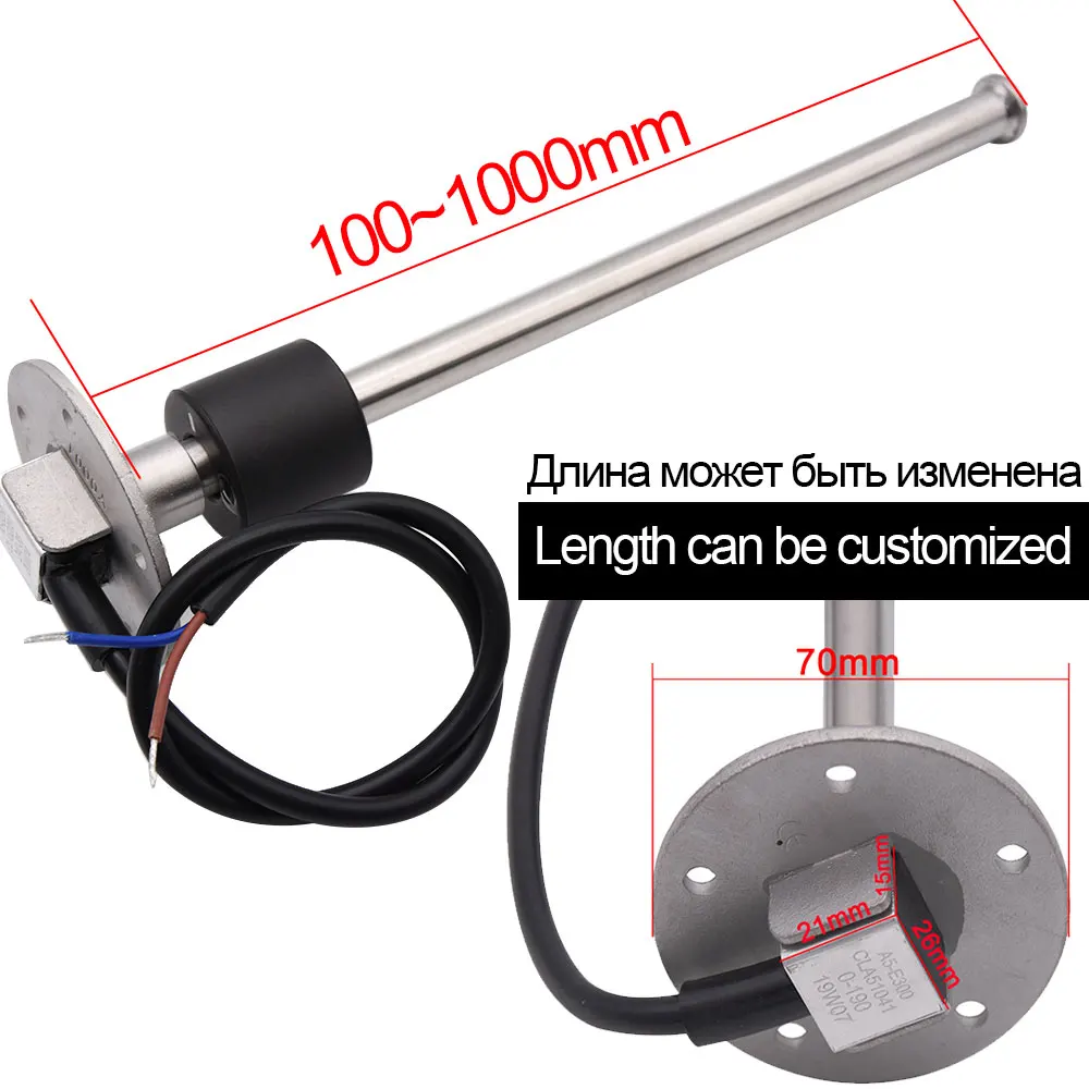 100 ~ 600 мм Датчик уровня воды + 52 Поплавковый выключатель из нержавеющей стали
