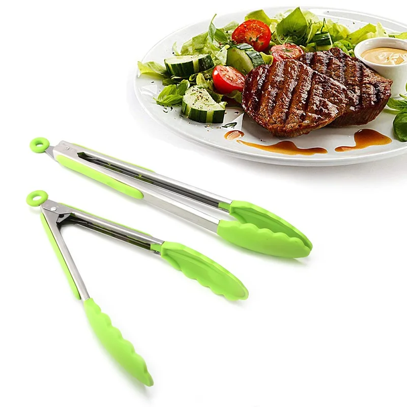 Food Tong Meal Clip Stainless Steel Kitchen Tongs Silicone Non-slip Cooking Clip Clamp BBQ Salad Tools Grill Kitchen Accessories
Food Tong Meal Clip Stainless Steel Kitchen Tongs Silicone Non-slip Cooking Clip Clamp BBQ Salad Tools Grill Kitchen Accessories