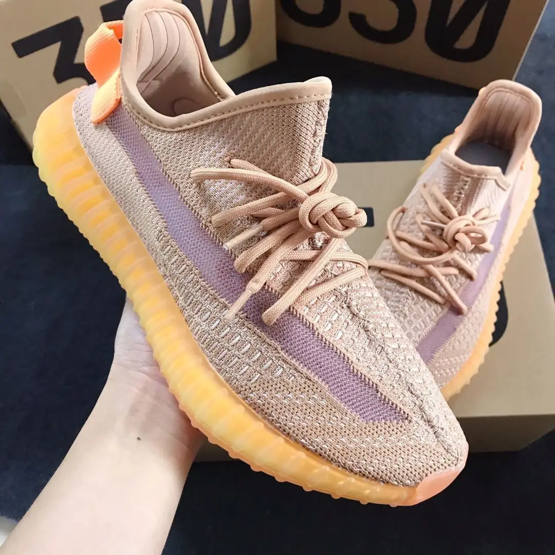 Large Size Coconut Shoes Men's 350 Gypsophila Men's Shoes Spring New Flying Woven Casual Trendy Shoes Sports Running Shoes