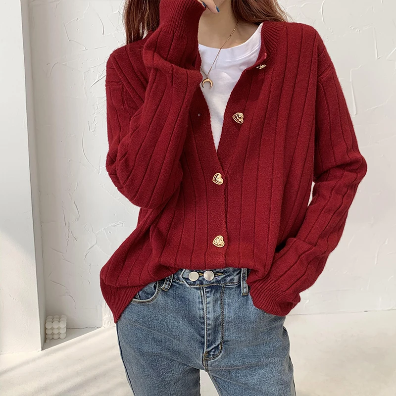 Fall 2020 Knitted Cardigan Button Up Korean Loose Long Sleeve Sweater Coat Women Knitted Cardigan Tops Beige
Fall 2020 Knitted Cardigan Button Up Korean Loose Long Sleeve Sweater Coat Women Knitted Cardigan Tops Beige