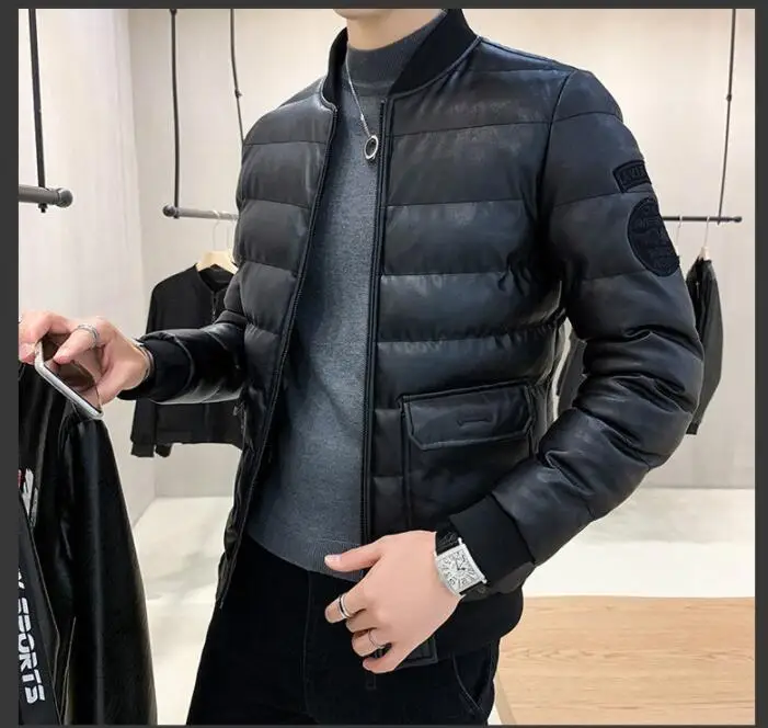 2021 Autumn and Winter New Style Men Cotton-padded Clothes Men's Winter Fashion Leather Coat Mens Warm Coat PU Leather Jacket
2021 Autumn and Winter New Style Men Cotton-padded Clothes Men's Winter Fashion Leather Coat Mens Warm Coat PU Leather Jacket