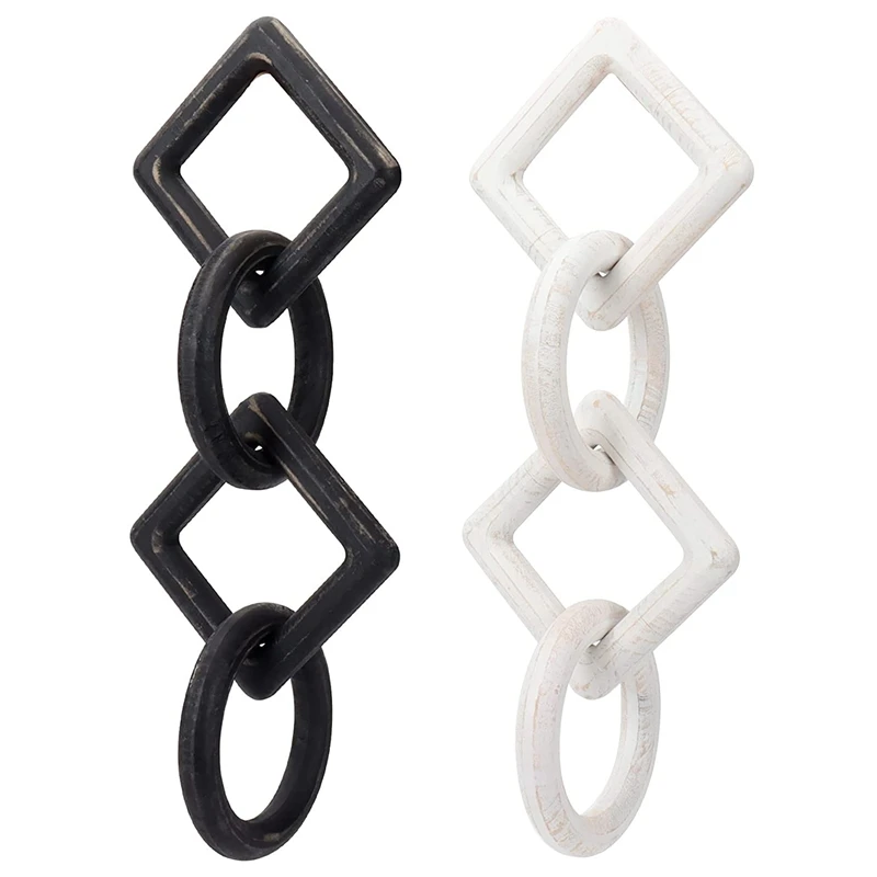 New Wooden Chain Home Decor Modern Farmhouse Decorative 4-Link Chain Decor Hand Carved Wood Handmade Crafts
New Wooden Chain Home Decor Modern Farmhouse Decorative 4-Link Chain Decor Hand Carved Wood Handmade Crafts