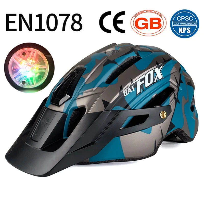 KINGBIKE/BAT FOX Mountain Bike Helmet Women Men Adults Bicycle Helmets With Rear Warning Lights Cycling Accessories
KINGBIKE/BAT FOX Mountain Bike Helmet Women Men Adults Bicycle Helmets With Rear Warning Lights Cycling Accessories