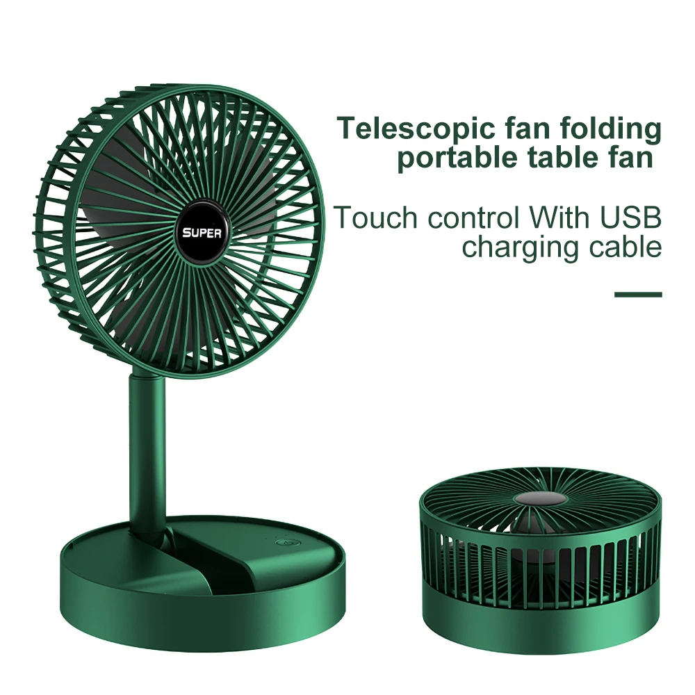 

Portable Foldable Convenient Mini Fan USB Charging Electric Fan Office Household Telescopic Fan Low Noise Life Standby Table Fan