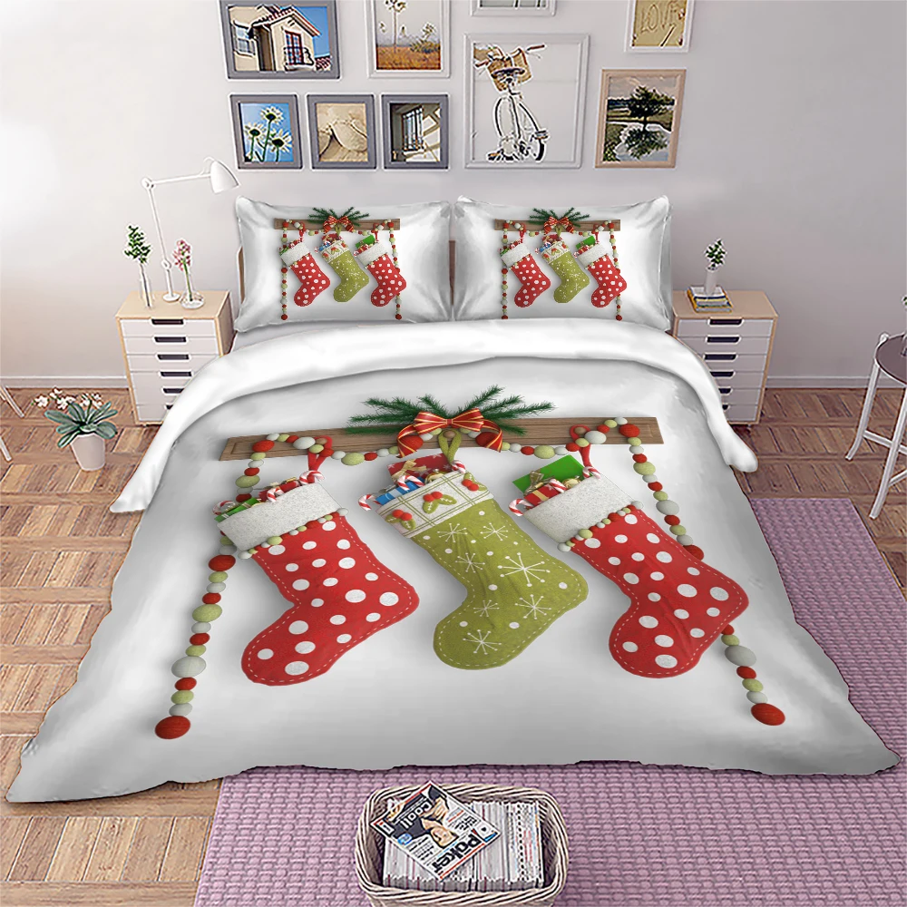 3D Christmas Stocking Bedding set Kids Xmas Duvet Cover Pillowcases Twin Full Queen King Kids gift bedclothes
3D Christmas Stocking Bedding set Kids Xmas Duvet Cover Pillowcases Twin Full Queen King Kids gift bedclothes