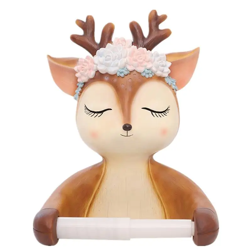 Cartoon Animal Toilet Paper Holders Tissue Holder Lovely Deer Wall Decor Paper Roll Holder for Kitchen Bathroom Punch-free 
Cartoon Animal Toilet Paper Holders Tissue Holder Lovely Deer Wall Decor Paper Roll Holder for Kitchen Bathroom Punch-free