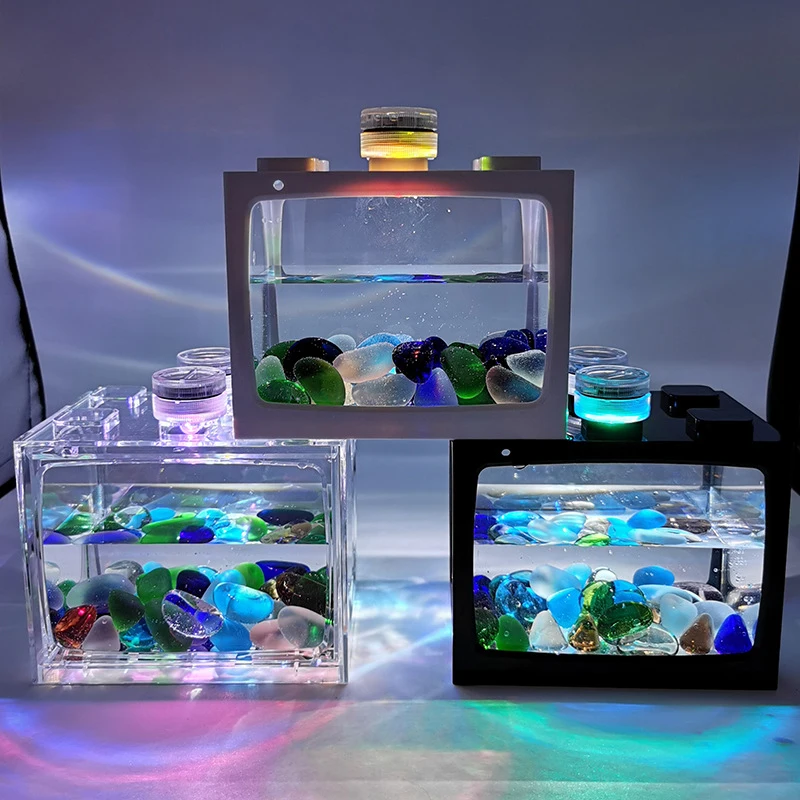 Горячая Распродажа Настольный аквариумный аквариум светильник аккумулятором
