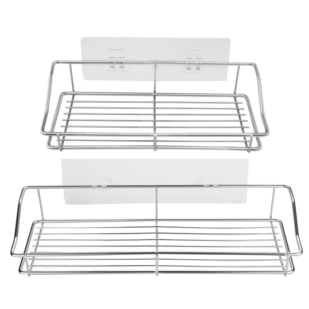 2pcs Stainless Steel Storage Shelf Kitchen Rack Bathroom Shelves Shower Caddy Adhesive Bathroom Wall
2pcs Stainless Steel Storage Shelf Kitchen Rack Bathroom Shelves Shower Caddy Adhesive Bathroom Wall