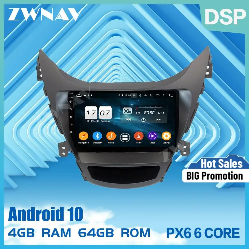 PX6 Android 10.0 touch screen car multimedia player for Hyundai Elantra 2011 2012 2013 car audio radio stereo gps navi head unit
PX6 Android 10.0 touch screen car multimedia player for Hyundai Elantra 2011 2012 2013 car audio radio stereo gps navi head unit