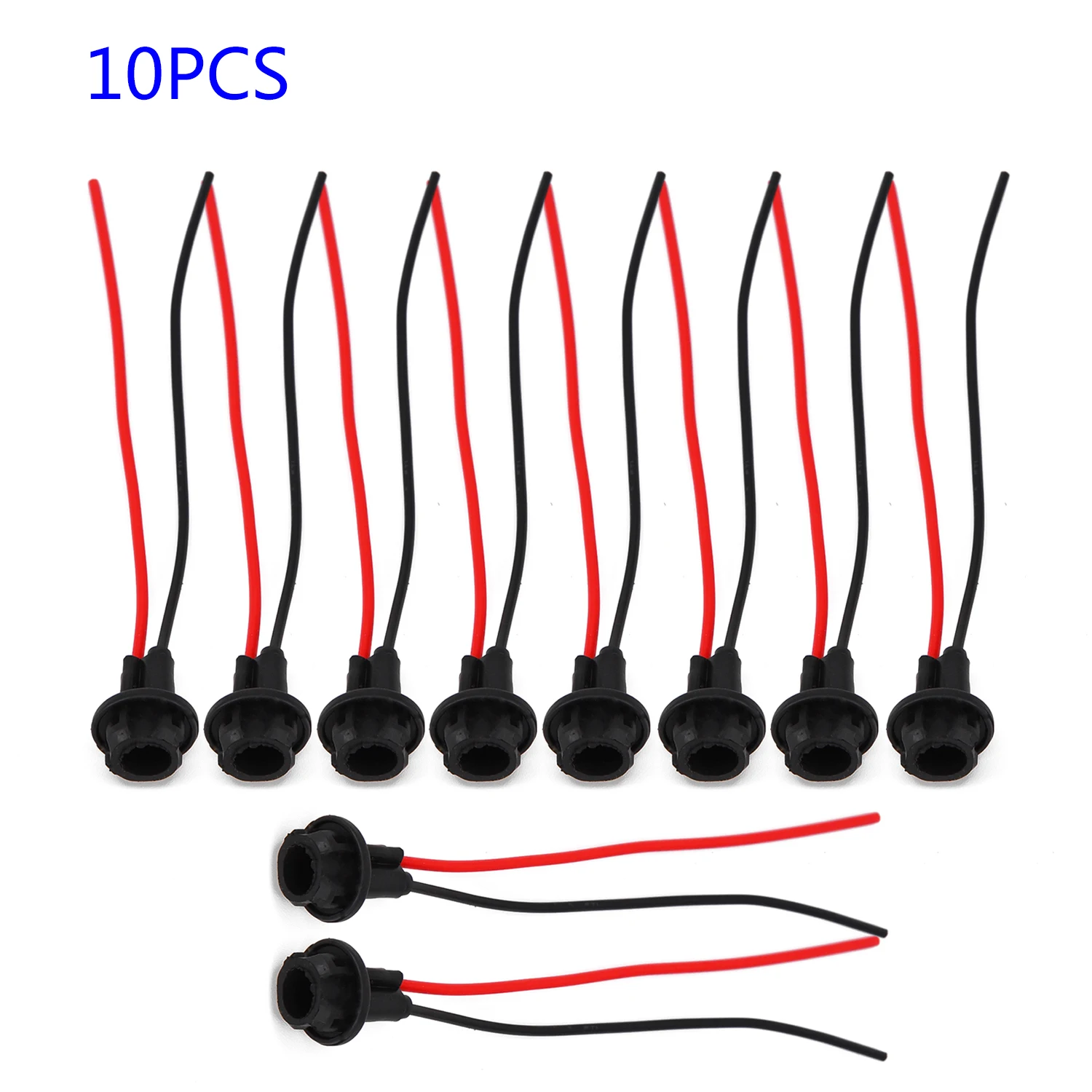 

10pcs T10 Sockets T10 168 194 2825 912 921 W5W Lamp Socket Auto Car Socket Connector Extension LED Wedge Light Base