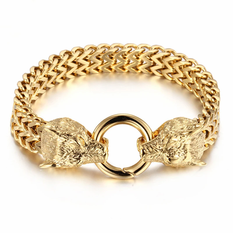 KALEN Double Animal Hand Charm Bracelet For Men's Stainless Steel 20.5cm 22.5cm Mesh Chain Wolf Punk Bracelets Men Biker Jewelry
KALEN Double Animal Hand Charm Bracelet For Men's Stainless Steel 20.5cm 22.5cm Mesh Chain Wolf Punk Bracelets Men Biker Jewelry