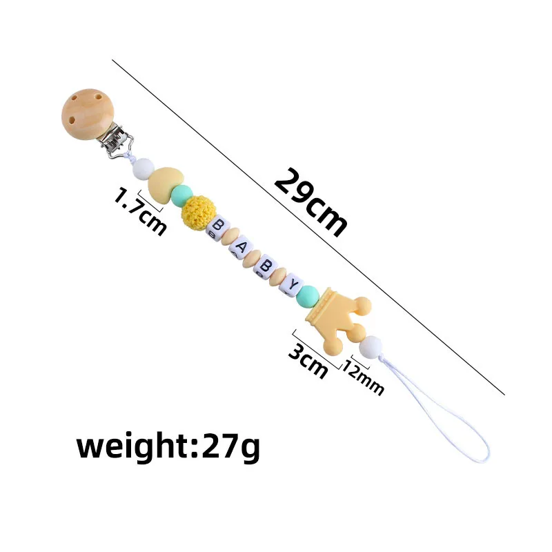 Hot Sale 1pcs Pink Silicone Baby Pacifier Clips Crochet Beads Silicone Crown Pacifier Chain Holder Baby Shower Christmas Gifts
Hot Sale 1pcs Pink Silicone Baby Pacifier Clips Crochet Beads Silicone Crown Pacifier Chain Holder Baby Shower Christmas Gifts