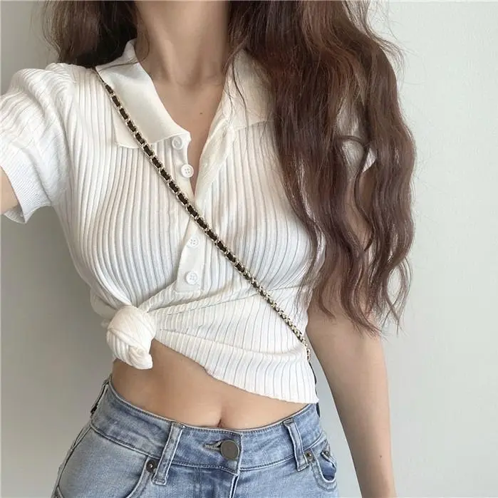Woman TShirts Women's Short-Sleeved T-shirt 2020 Summer Knitwear Top Crop Top Mujer Camisetas
Woman TShirts Women's Short-Sleeved T-shirt 2020 Summer Knitwear Top Crop Top Mujer Camisetas