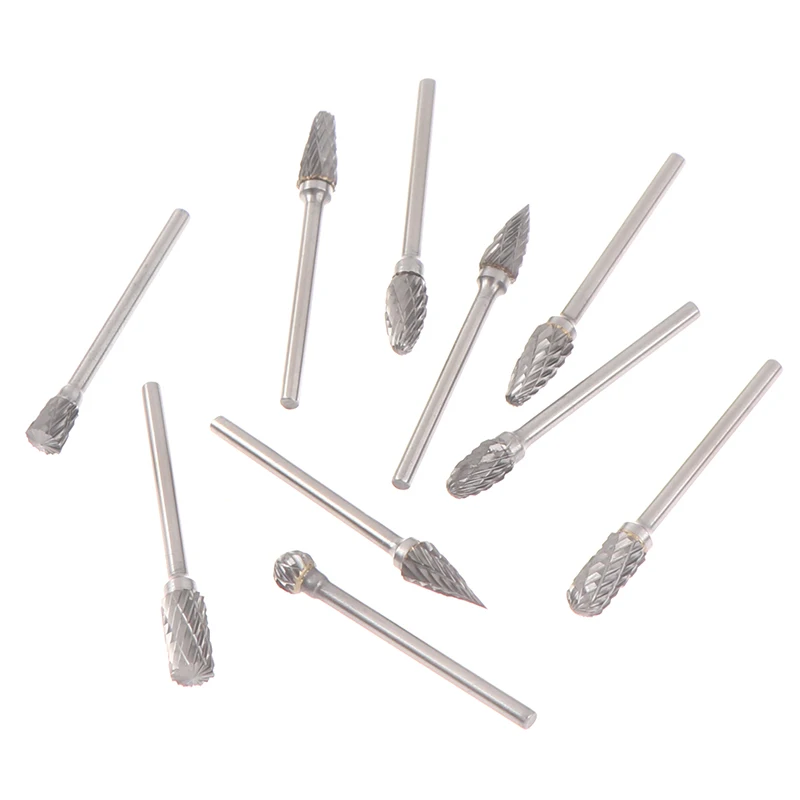 10Pcs Tungsten Carbide Cutter Milling Cutter Polishing Head Rotary File 3*6mm 
10Pcs Tungsten Carbide Cutter Milling Cutter Polishing Head Rotary File 3*6mm