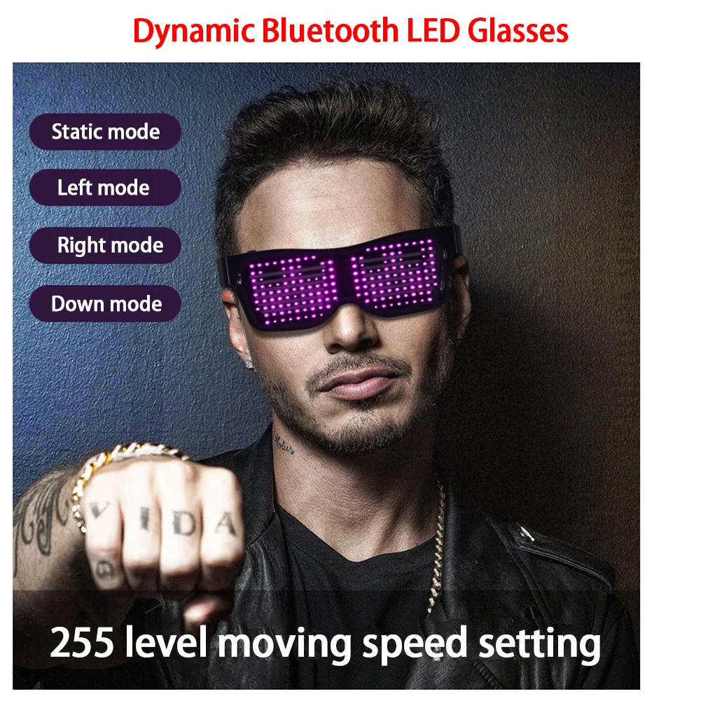Bluetooth LED Glasses 5 Color Light Glasses Rechargeable Glasses for Birthday Party, Concert, Club
Bluetooth LED Glasses 5 Color Light Glasses Rechargeable Glasses for Birthday Party, Concert, Club