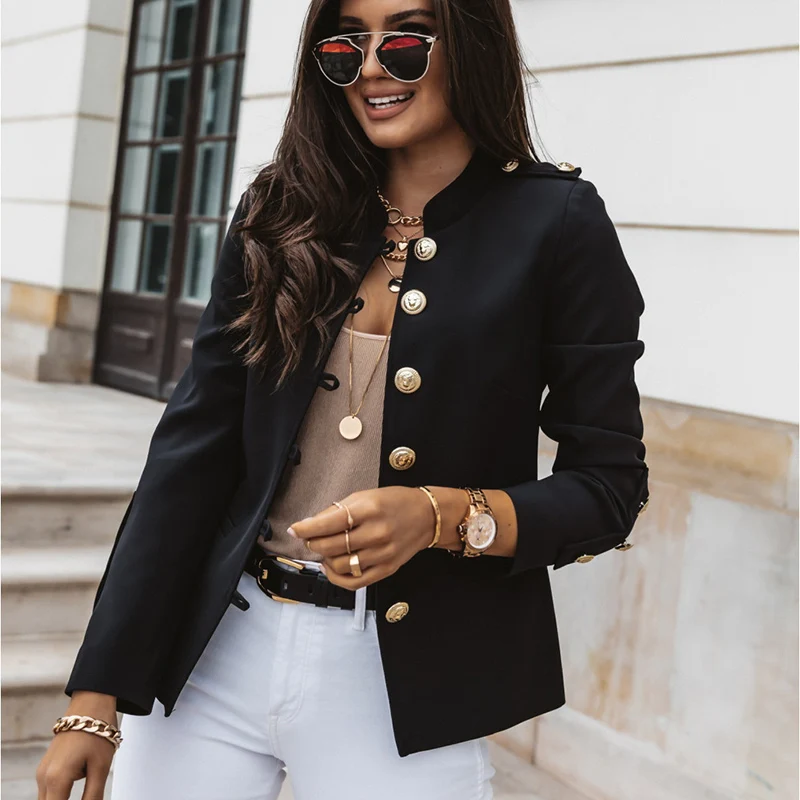 2020 Autumn Fashion Women Coat Long Sleeve Solid Colors Suits Women Coat Slim Office Women Jacket
2020 Autumn Fashion Women Coat Long Sleeve Solid Colors Suits Women Coat Slim Office Women Jacket
