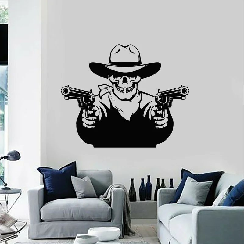 Vinyl Wall Decal Guns Revolvers Skull Gangster Wild West Stickers Mural Modern Home Decor Living Room Bedroom Wallpaper A950
Vinyl Wall Decal Guns Revolvers Skull Gangster Wild West Stickers Mural Modern Home Decor Living Room Bedroom Wallpaper A950
