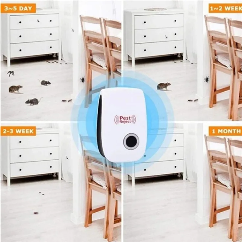 Pest Reject Mosquito Killer Ultrasound Mouse Cockroach Repeller Device Insect Rats Spiders Pest Control Household Pest
Pest Reject Mosquito Killer Ultrasound Mouse Cockroach Repeller Device Insect Rats Spiders Pest Control Household Pest