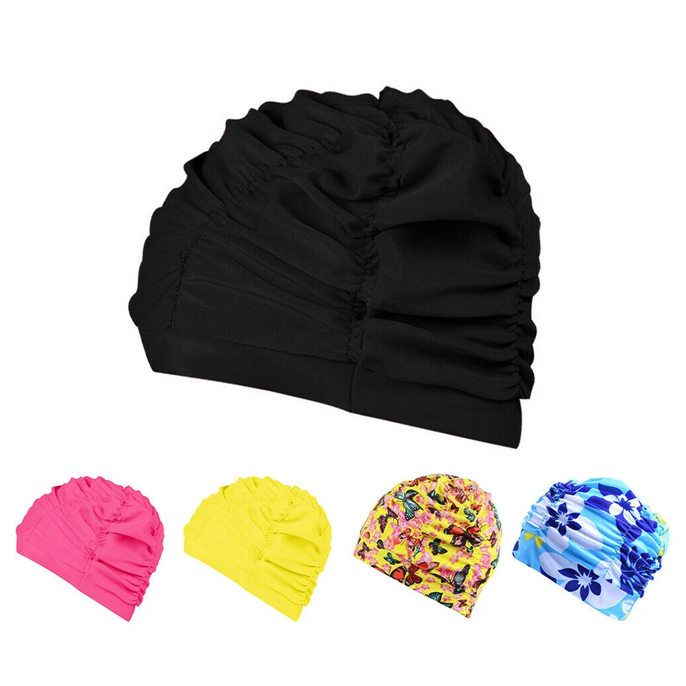 Elastic Beach Quick Dry Bright Color Breathable Ear Protection Swimming Cap Women Men Flexible Cloth Pleated Soft Pool Travel 
Elastic Beach Quick Dry Bright Color Breathable Ear Protection Swimming Cap Women Men Flexible Cloth Pleated Soft Pool Travel