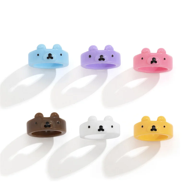 6 Candy Colors Cute Bear Resin Ring Lovely Little Animal Finger Jewelry Female Child Girls Good Mood Birthday Party Ornaments
6 Candy Colors Cute Bear Resin Ring Lovely Little Animal Finger Jewelry Female Child Girls Good Mood Birthday Party Ornaments