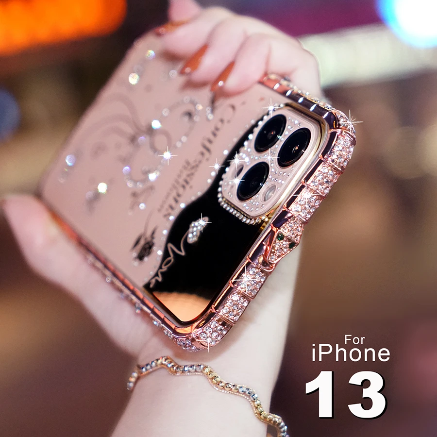 Алмазный протектор для камеры блестящий чехол для iPhone 14 13 12 11 Pro Max чехол Блестящий металлический Змеиный бампер рамка зеркальный чехол для макияжа
Алмазный протектор для камеры блестящий чехол для iPhone 14 13 12 11 Pro Max чехол Блестящий металлический Змеиный бампер рамка зеркальный чехол для макияжа