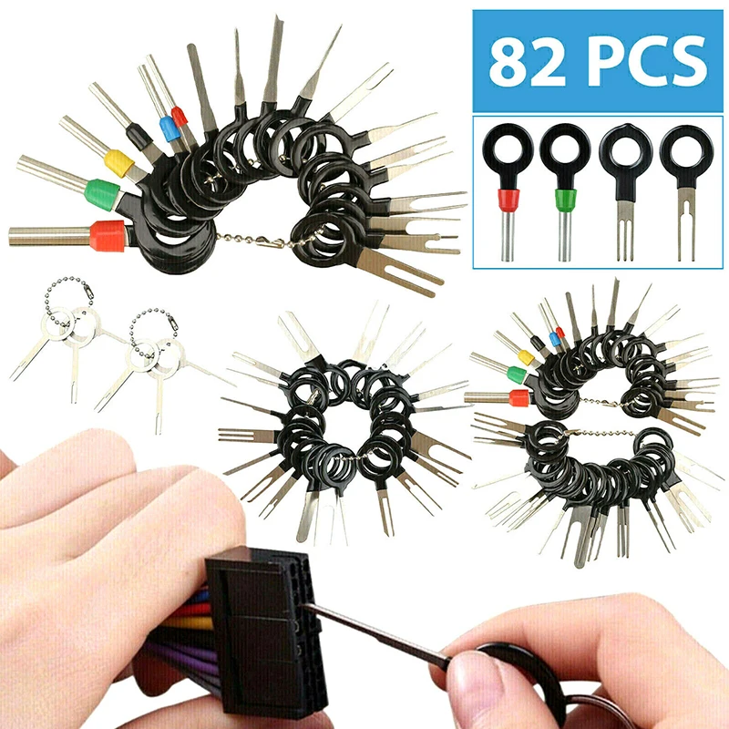82pcs Car Stylus Electrical Wire Crimp Pin Removal Tools Durable Automobile Wire Terminal Puller Repair Tool Accessories
82pcs Car Stylus Electrical Wire Crimp Pin Removal Tools Durable Automobile Wire Terminal Puller Repair Tool Accessories