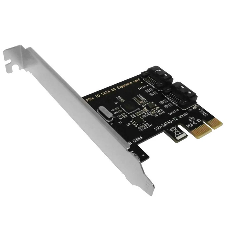 PCIE to SATA Expansion Card ASM1061 PCIE to 2-Port SATA3.0 6Gbps Bootable SSD Solid State Drive Adapter Card
PCIE to SATA Expansion Card ASM1061 PCIE to 2-Port SATA3.0 6Gbps Bootable SSD Solid State Drive Adapter Card
