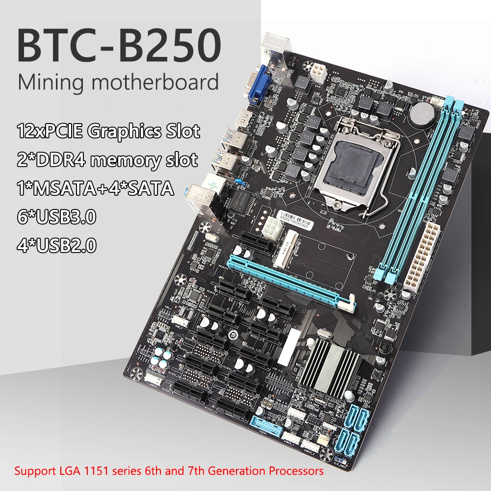 USB 3,0 SATA компьютерная майнинговая плата CPU 12x PCI Express DDR4 материнская плата поддерживает HDMI-Совместимость с LGA 1151 Gen 6/7
USB 3,0 SATA компьютерная майнинговая плата CPU 12x PCI Express DDR4 материнская плата поддерживает HDMI-Совместимость с LGA 1151 Gen 6/7