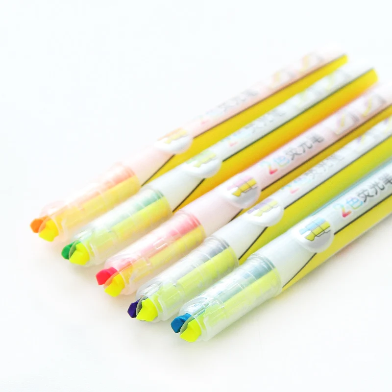 5 pcs Dual colors highlighter marker pen 2 color in 1 fluorescent liner pens Stationery Office accessories school supplies FB375
5 pcs Dual colors highlighter marker pen 2 color in 1 fluorescent liner pens Stationery Office accessories school supplies FB375