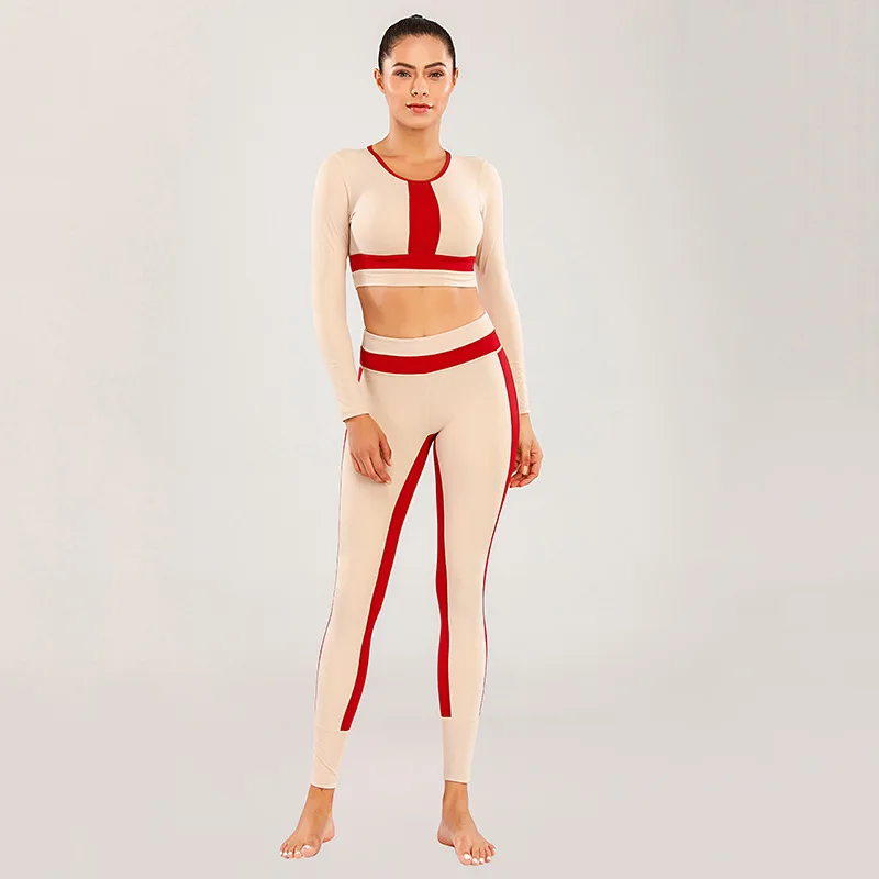 Yoga Set For Fitness Woman New Stripe Patchwork Fitness Wear 2 Piece Suits Slimming Sportswear Gym Clothes Suit For Yoga Female
Yoga Set For Fitness Woman New Stripe Patchwork Fitness Wear 2 Piece Suits Slimming Sportswear Gym Clothes Suit For Yoga Female