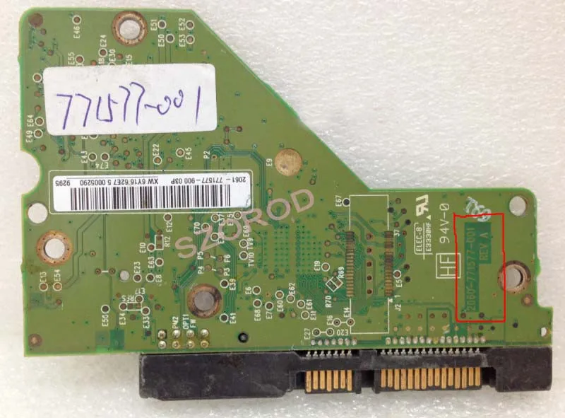 2060-771577-001 REV A Hard Drive PCB Logic Board for WD 3.5 SATA HDD Repair Data Recovery Parts 
2060-771577-001 REV A Hard Drive PCB Logic Board for WD 3.5 SATA HDD Repair Data Recovery Parts
