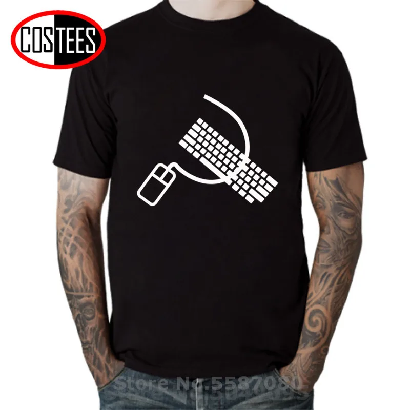 Sickle mouse and keyboard for communism Funny Cotton Short Sleeve O-neck T shirt men Fashion Summer Style Fitness Brand T shirts
Sickle mouse and keyboard for communism Funny Cotton Short Sleeve O-neck T shirt men Fashion Summer Style Fitness Brand T shirts