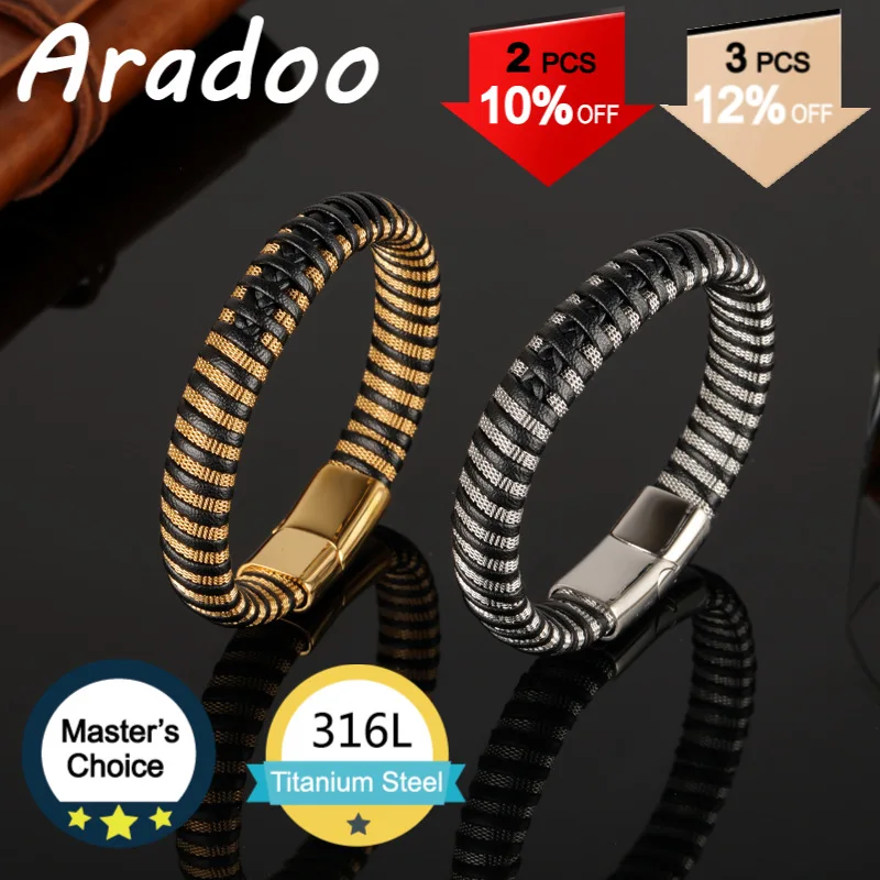 ARADOO Stainless Steel Bracelet For Bracelet Korea Metal Bracelet Clasp Bracelet Holiday Gift Men's Bracelet
ARADOO Stainless Steel Bracelet For Bracelet Korea Metal Bracelet Clasp Bracelet Holiday Gift Men's Bracelet