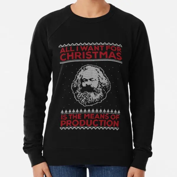 Karl Marx Ugly Christmas Sweater All I Print Black Lightweight Sweatshirt Fashion Women Long Sleeved Pullovers O Neck Suit
Karl Marx Ugly Christmas Sweater All I Print Black Lightweight Sweatshirt Fashion Women Long Sleeved Pullovers O Neck Suit