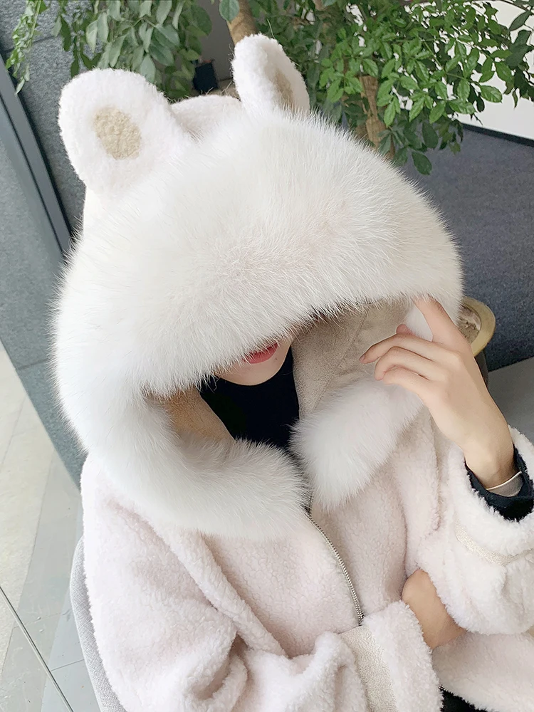 Sweet Women's Long Lambswool Wool Blends Overcoat Hooded Fur Collar Outwear Rabbit Ears Decor H7
Sweet Women's Long Lambswool Wool Blends Overcoat Hooded Fur Collar Outwear Rabbit Ears Decor H7