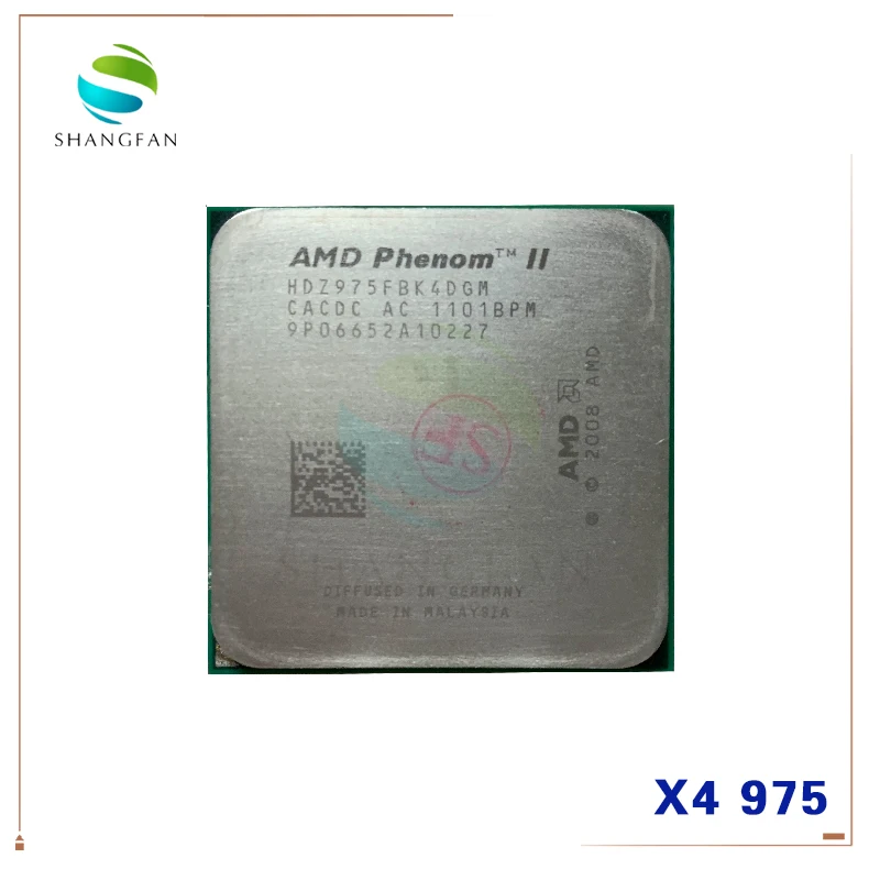 

AMD Phenom II X4 975 (3.6GHz/6MB/4 cores/Socket AM3/938-pin) HDZ975FBK4DGM Desktop CPU