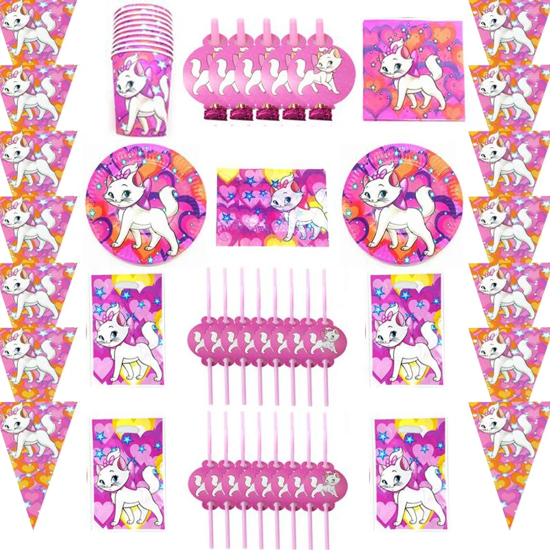 83Pcs/lot Birthday Party Aristocats Marie Cat Plates Cups Napkins Tablecloth Baby Shower Gifts Bags Banner Straws Blowouts
83Pcs/lot Birthday Party Aristocats Marie Cat Plates Cups Napkins Tablecloth Baby Shower Gifts Bags Banner Straws Blowouts