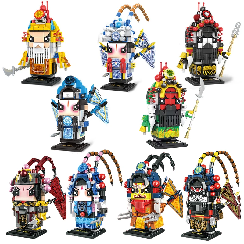 Brickheads Three Kingdoms Romance Boy 5 Tigers Puzzle the Beijing Opera Small Granule Chinese Culture Series Kid Blocks Toys
Brickheads Three Kingdoms Romance Boy 5 Tigers Puzzle the Beijing Opera Small Granule Chinese Culture Series Kid Blocks Toys