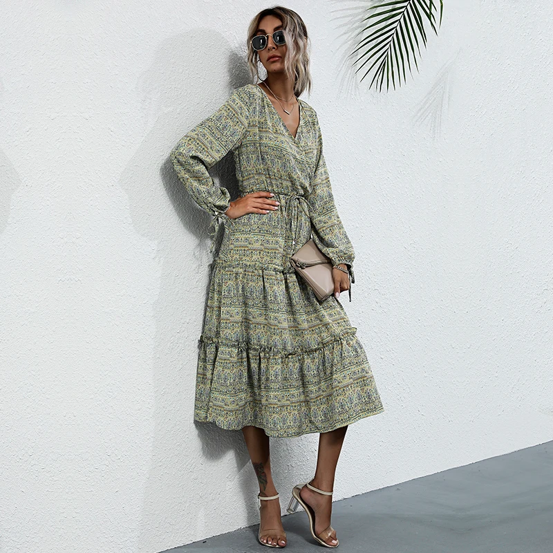 2021 Autumn Dress Women Long Sleeve V-neck Holiday Aesthetic Vintage Soft Clothes Boho Midi Holiday Fall Dresses New Trend XL
2021 Autumn Dress Women Long Sleeve V-neck Holiday Aesthetic Vintage Soft Clothes Boho Midi Holiday Fall Dresses New Trend XL