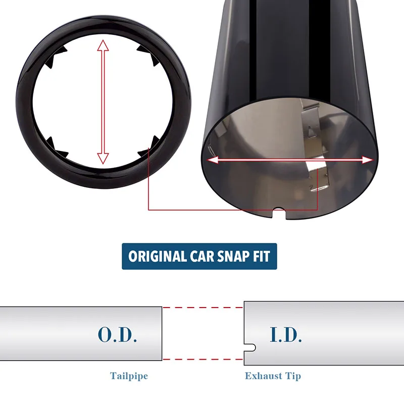 1x M Look автомобильные тюнинговые глушители для BMW E30 E36 E46 E90 E91 E92 E93 F30 320i наконечники