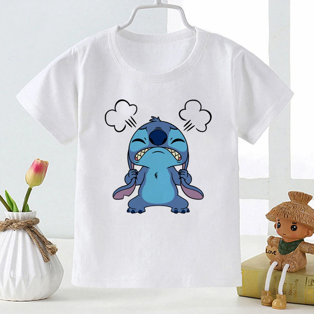 Summer White T-shirt Children's Clothing Lilo&Stitch Cute Graphics Boys Girls Universal Short Sleeve Poleras 2021 Fashion Kids
Summer White T-shirt Children's Clothing Lilo&Stitch Cute Graphics Boys Girls Universal Short Sleeve Poleras 2021 Fashion Kids