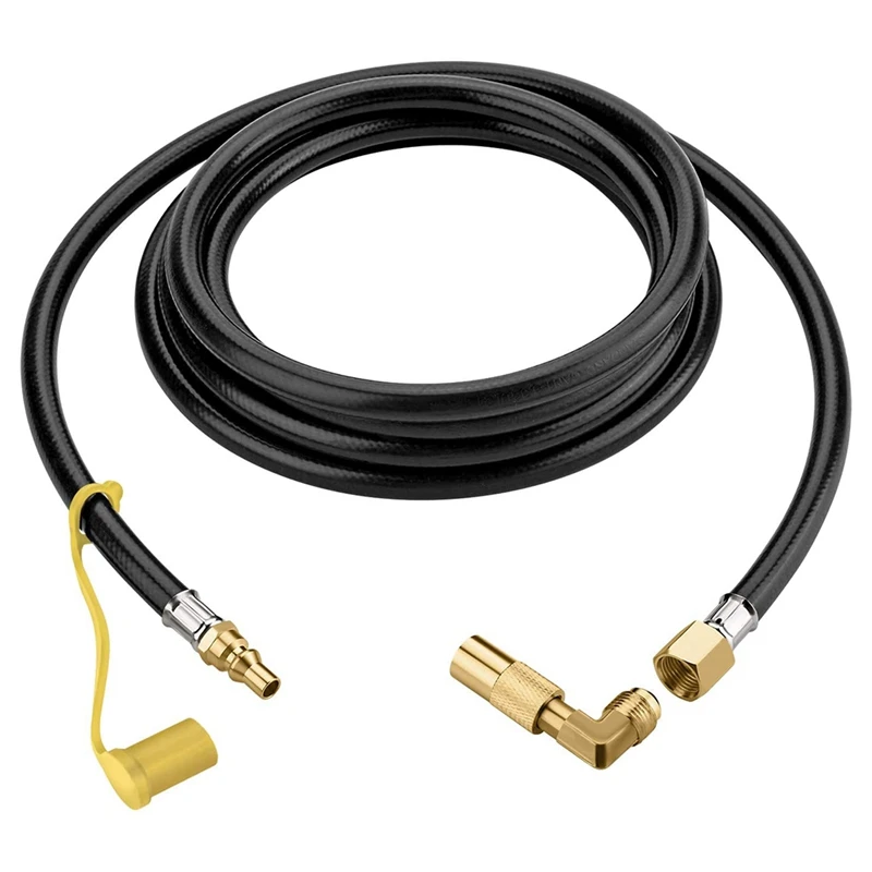 Propane Elbow Adapter with Extension Hose, 12FT RV Quick-Connect Extension Hose with Propane Elbow Fitting
Propane Elbow Adapter with Extension Hose, 12FT RV Quick-Connect Extension Hose with Propane Elbow Fitting