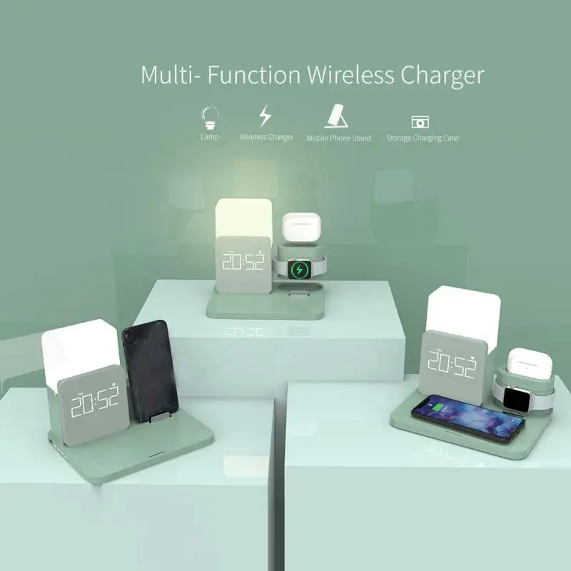 Wireless Charger Night Light With Clock Fast Charging For Iphone Samsung Xiaomi Phone Iwatch And Airpods 3 In 1 Charging Dock
Wireless Charger Night Light With Clock Fast Charging For Iphone Samsung Xiaomi Phone Iwatch And Airpods 3 In 1 Charging Dock
