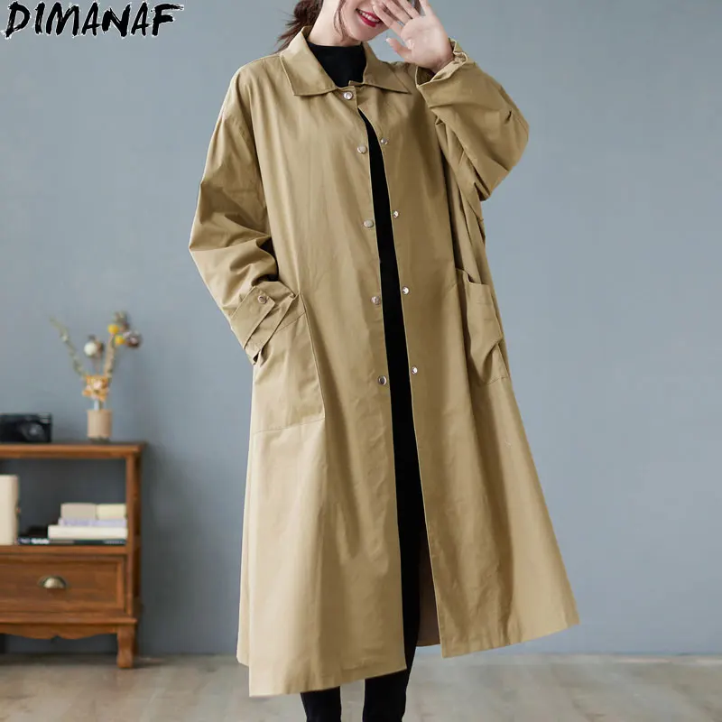 DIMANAF 2021 Women Autumn Jacket Coat Outwear Trench coat Fall Belt Cardigan Female Oversize Full Sleeve Overcoat Korea Coat
DIMANAF 2021 Women Autumn Jacket Coat Outwear Trench coat Fall Belt Cardigan Female Oversize Full Sleeve Overcoat Korea Coat