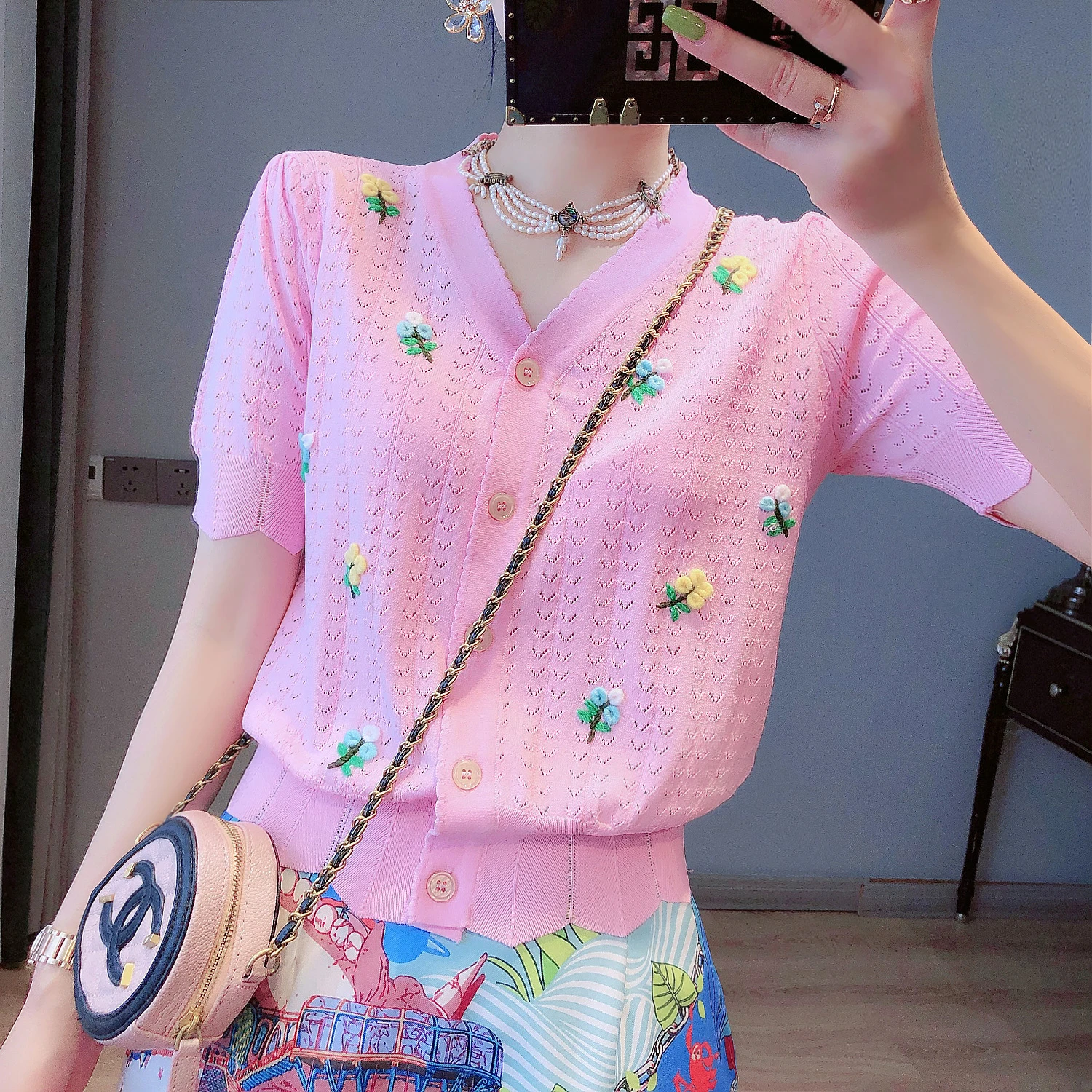 Thin Pink Cardigan for Summer 2021 Sweater Shirt Fashion Crochet Hollow Out V Neck Button Up Short Sleeve Cardigan White Tops
Thin Pink Cardigan for Summer 2021 Sweater Shirt Fashion Crochet Hollow Out V Neck Button Up Short Sleeve Cardigan White Tops
